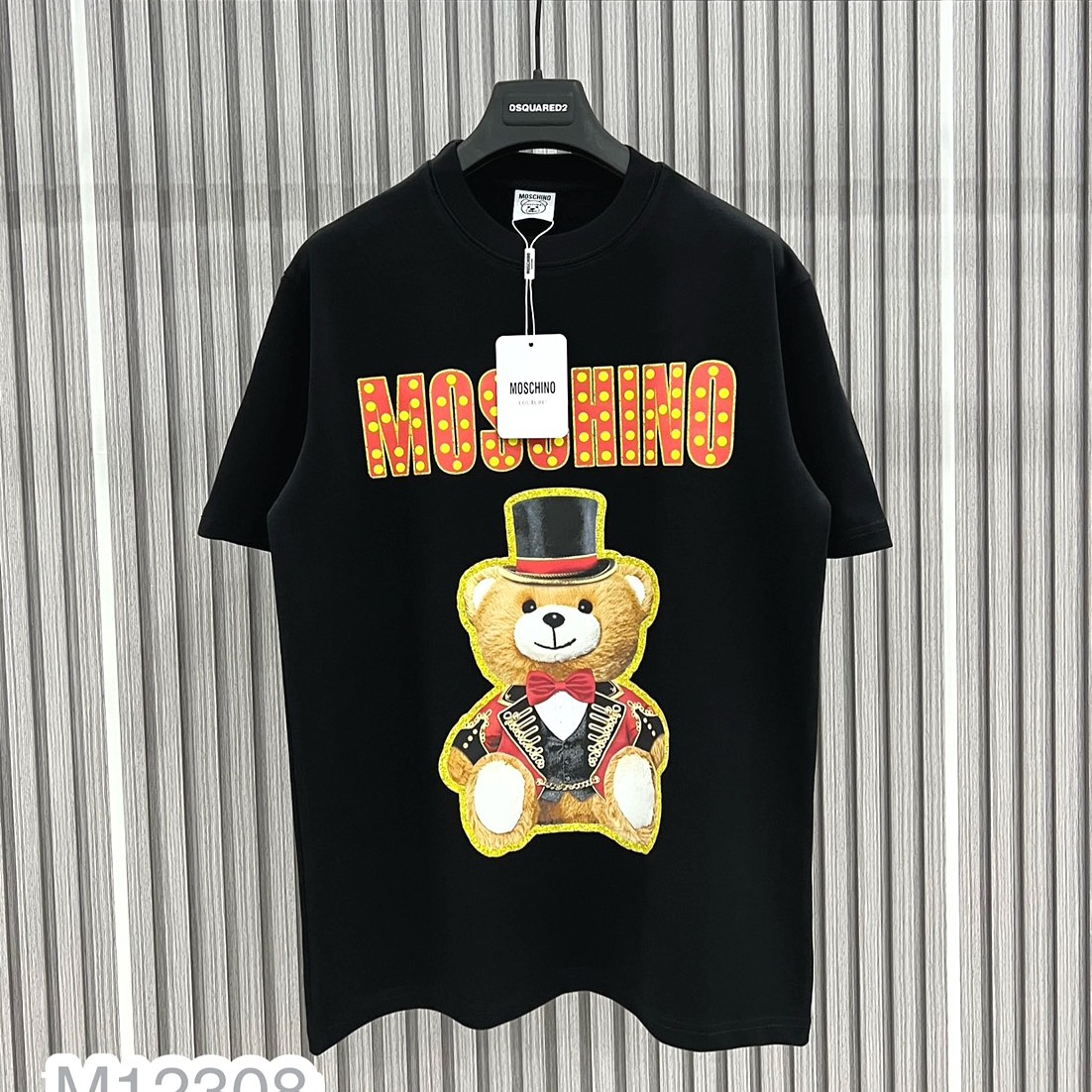 Áo Thun Nam Cotton Mos.chino In Hình Gấu Siêu Đẹp, Áo Phông Cotton Nam Nữ In Gấu Siêu Hot