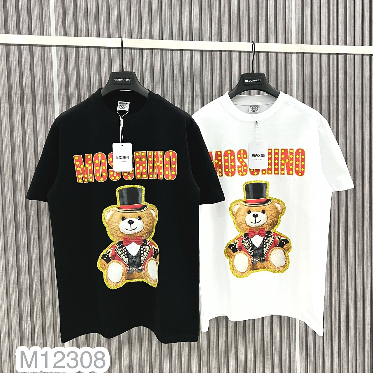 Áo Thun Nam Cotton Mos.chino In Hình Gấu Siêu Đẹp, Áo Phông Cotton Nam Nữ In Gấu Siêu Hot