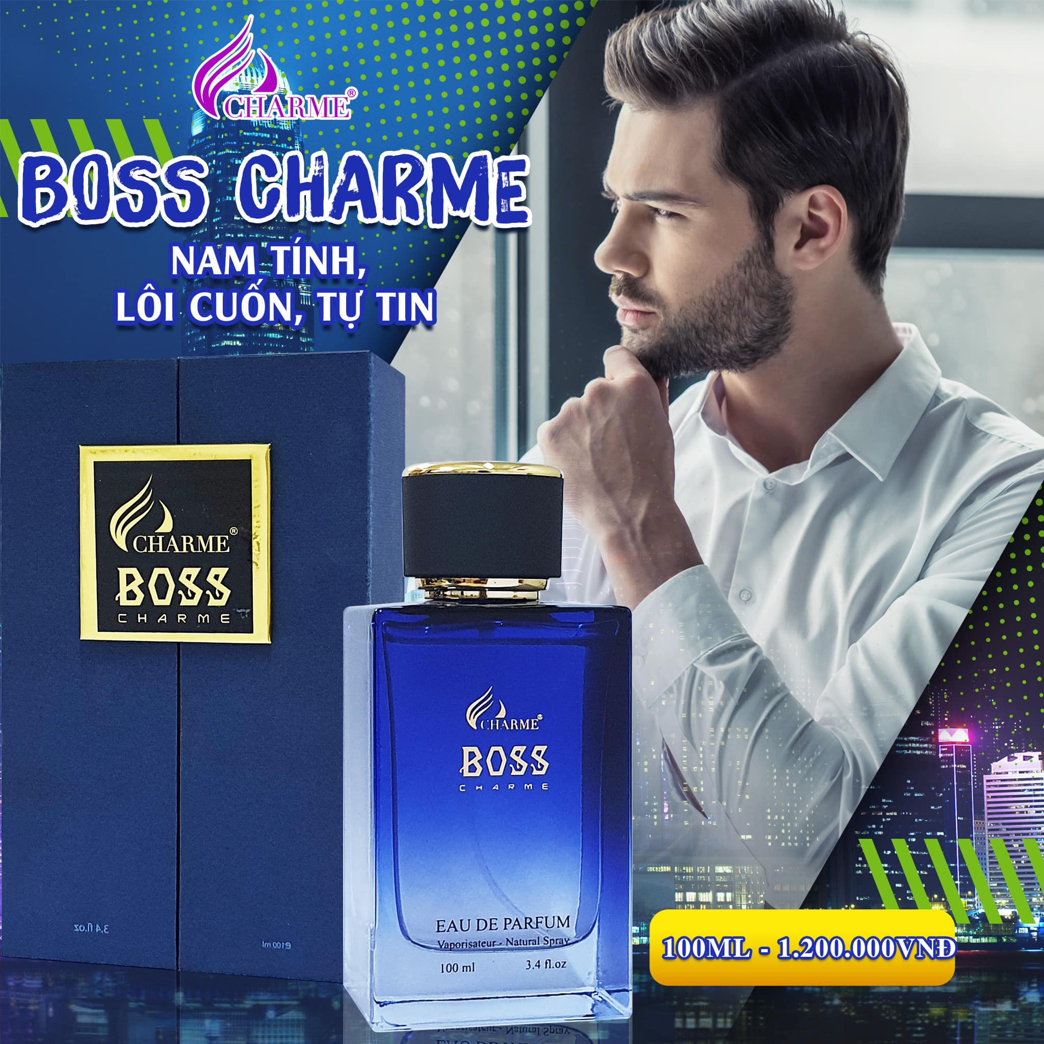 Nước hoa nam Charme Boss 10ml