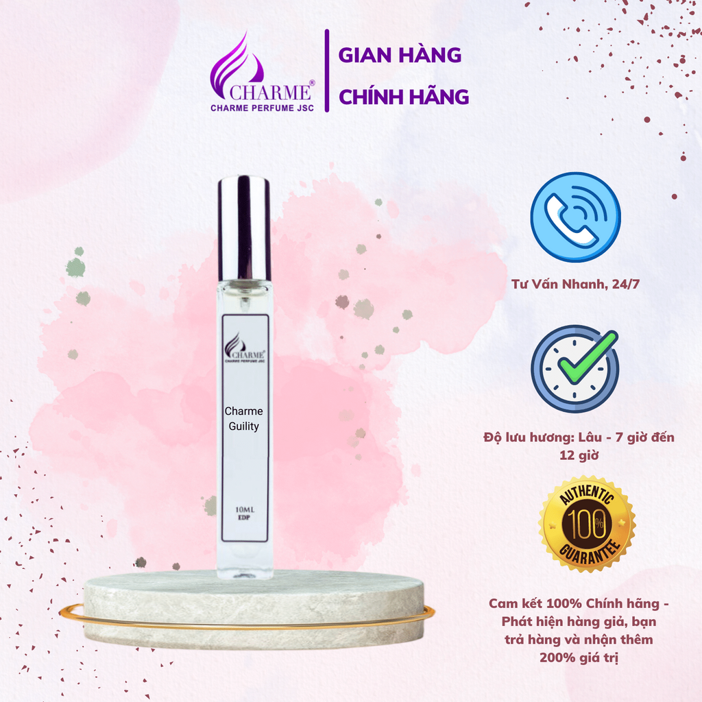 Nước Hoa Nam Charme Guility 10ml, phong cách bad boy cho các chàng trai