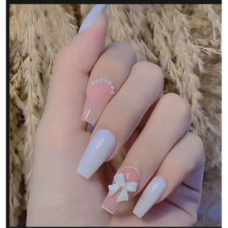 NAIL BOX  ( HÀNG CÓ SẴN) bộ móng giả tặng kèm keo  + miếng dán &dũa móng