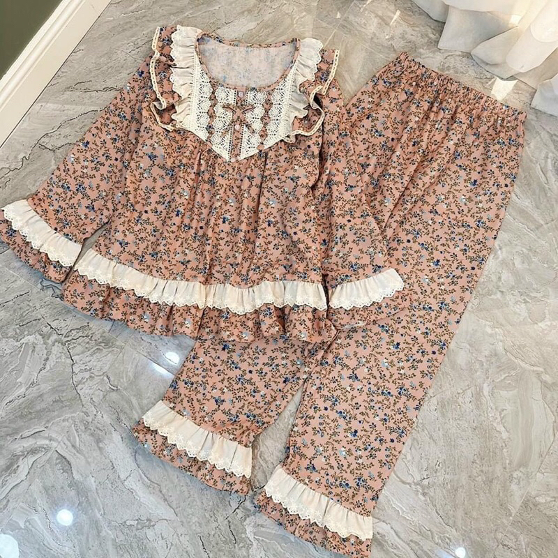 ♥️Hàng QC♥️Bộ ngủ đũi bánh bèo Uzzchang_Thanhhien997_đũi cao cấp 575.