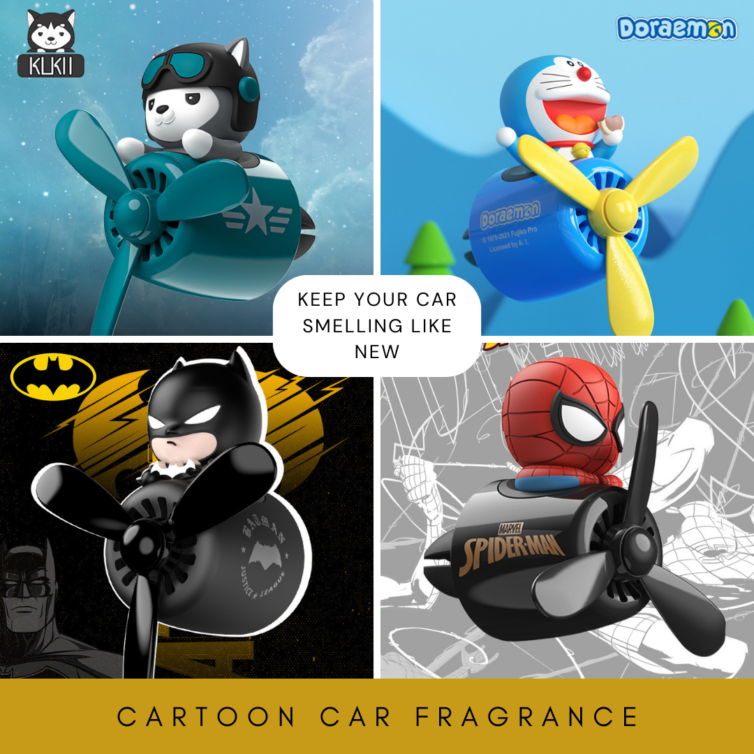 Sáp Thơm Ô Tô BATMAN - SPIDERMAN - DORAEMON Nước Hoa Xe Hơi Kẹp Cửa Khe Gió Điều Hòa Cao Cấp