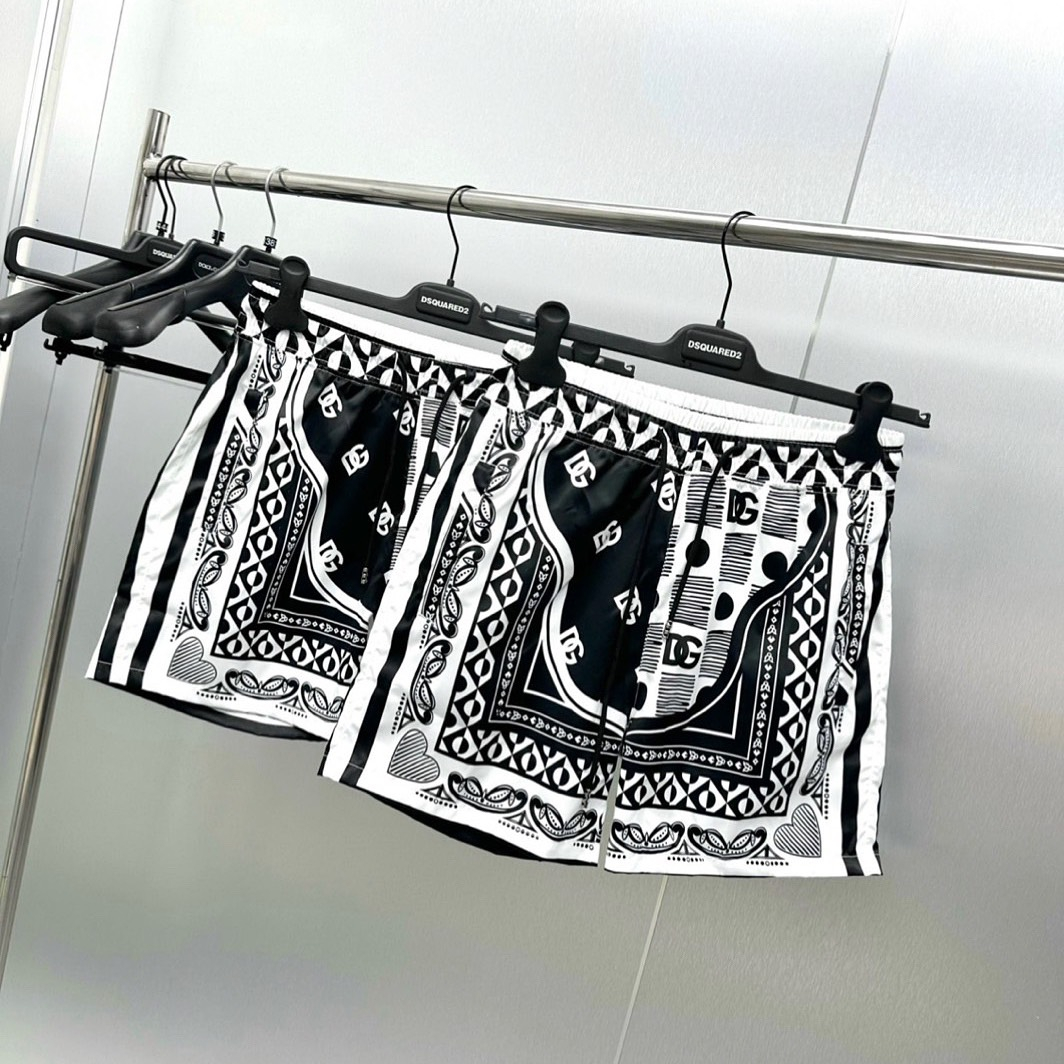 Quần Short Gió D.G Phối Thiết Kế Cạp Chun, Quần Đùi Gió Hoạ Tiết Thổ Cẩm Siêu Đẹp