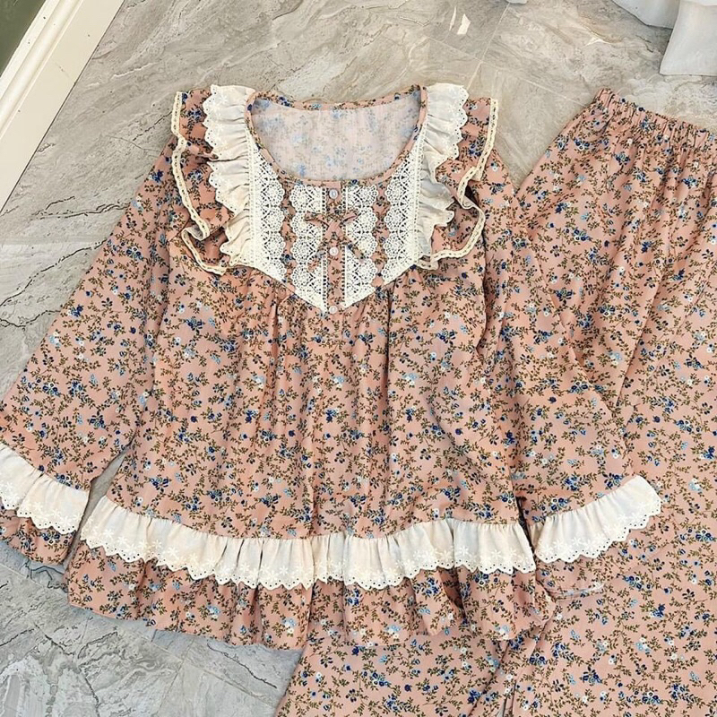 ♥️Hàng QC♥️Bộ ngủ đũi bánh bèo Uzzchang_Thanhhien997_đũi cao cấp 575.