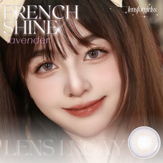 Kính áp tròng 1 NGÀY FRENCH SHINE LAVENDER chính hãng Olens Lens cận 1