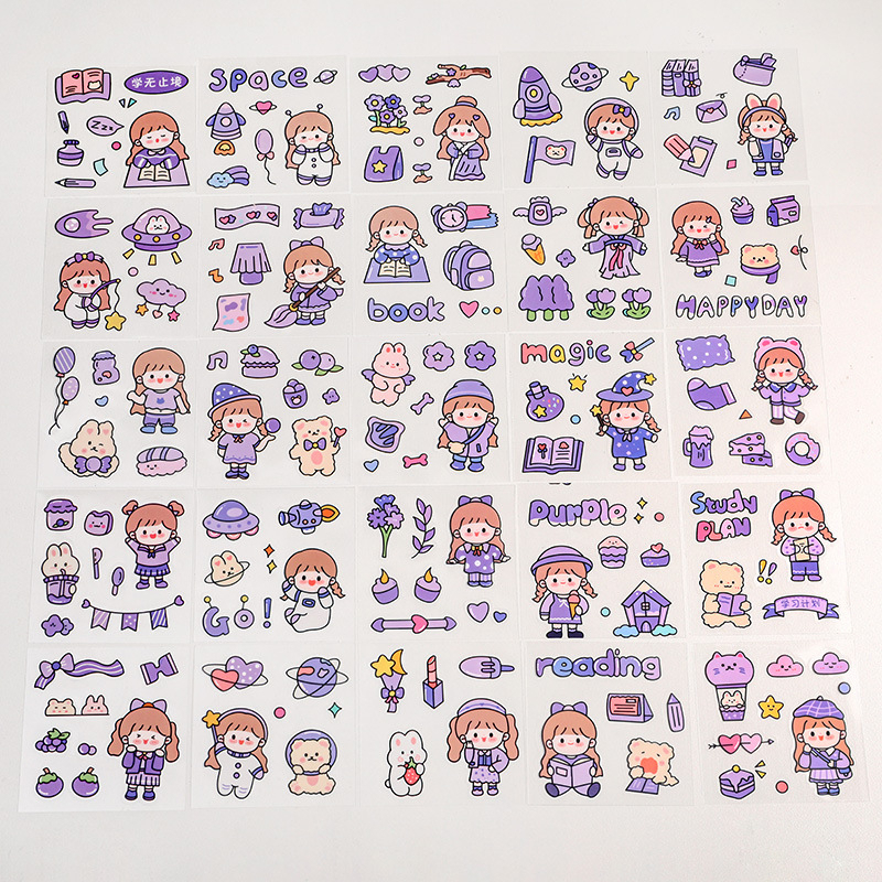 Sticker cute anime dán mũ bảo hiểm,vở,bút đồ dùng học tập / 1 tấm - sticker hoạt hình - GIAO NGẪU NHIÊN - HIKOMA STORE