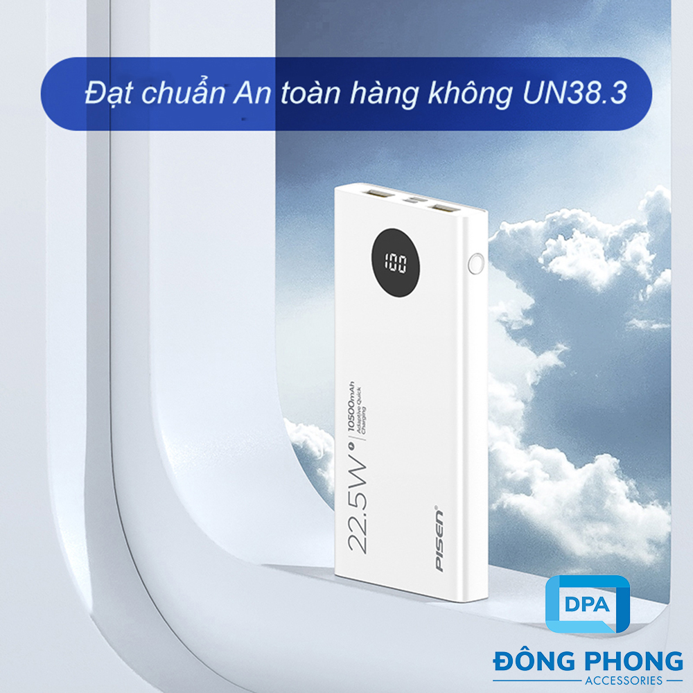 Pin Dự Phòng Pisen TS-D314 10500mah 22.5W Chính Hãng