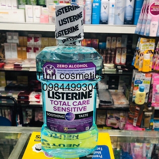 Nước súc miệng cho răng nhạy cảm Listerine Total Care Sensitive 750ml, sạch răng, giảm ê buốt tức thì,ngừa sâu răng