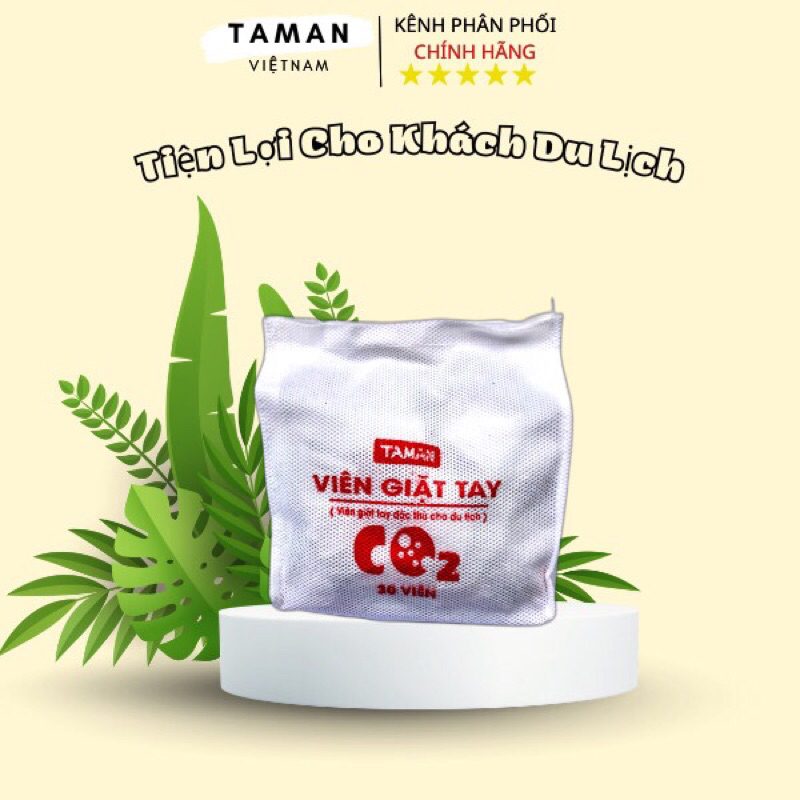 Viên Giặt Xả Co2 Cho Bé Giặt Tay Cho Khách Du Lịch, Giặt Sạch Thơm Kháng Khuẩn, Không Chất Tẩy Rửa An Toàn