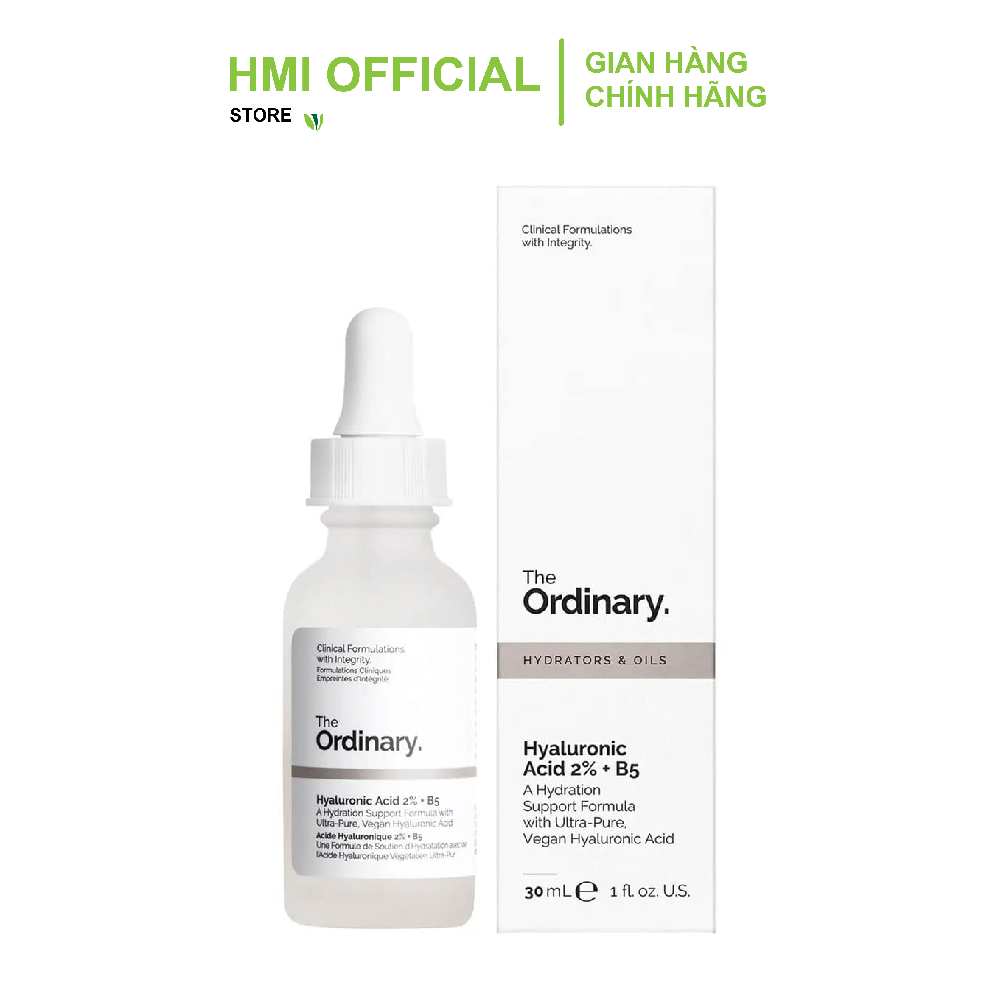 The Ordinary Hyaluronic Acid 2% + B5 30ml của Mỹ, Tinh Chất Cấp Ẩm và Phục Hồi