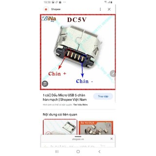 chân sạc micro usb