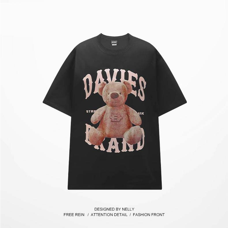 Áo thun Nelly ngắn tay in hình "DAVIES BRAND" áo phông