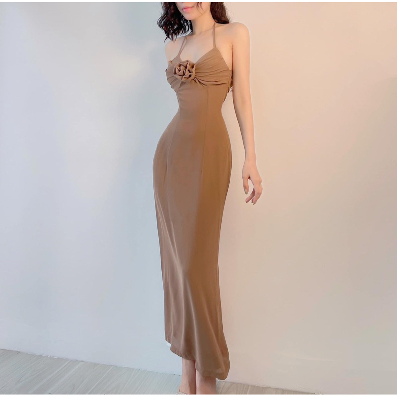 Đầm Maxi Voan Đính Hoa Sexy
