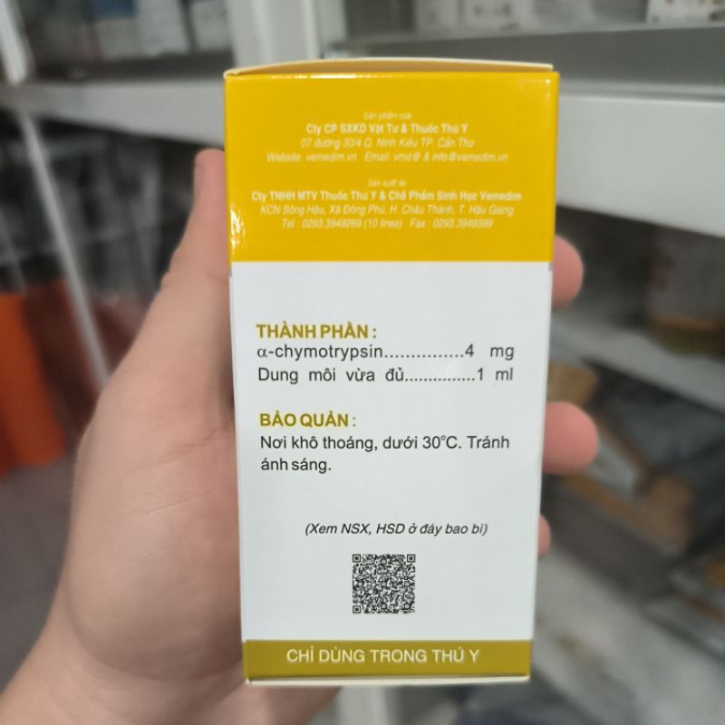 Chymosin Fort VMD 100ml phù nề, tan máu bầm chăm sóc vật nuôi Vitamin & chất bổ sung dinh dưỡng