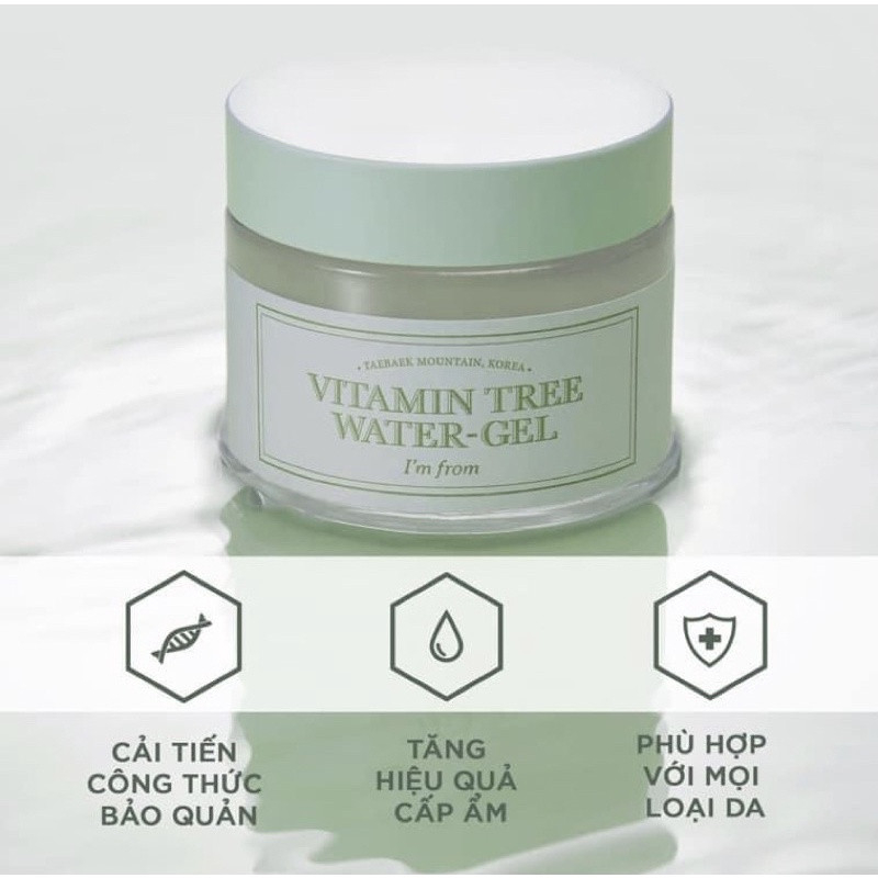 Gel dưỡng I'm from dưỡng ẩm và kiểm soát dầu Vitamin Tree Water Gel 75g