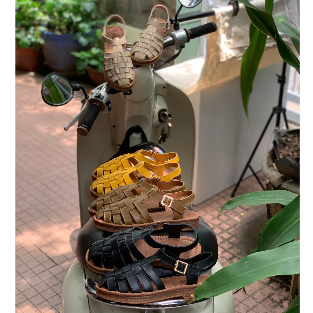 Giày Sandal Asa Gladiator Rọ Quai Cài Da Thật Dễ Thương