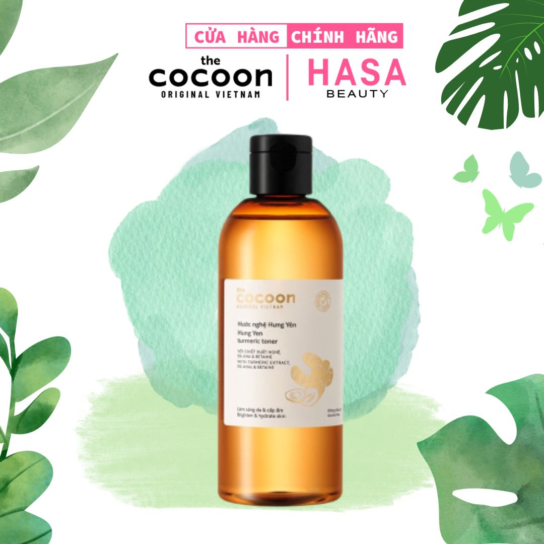 Nước nghệ Hưng Yên cocoon 310ml | Da sáng mịn rạng rỡ | Toner nghệ