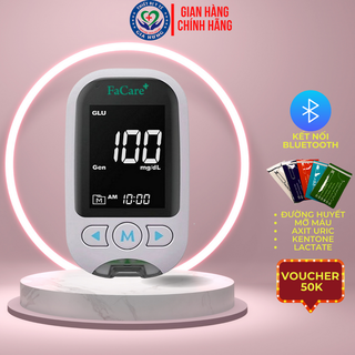 Máy đo Đường huyết, Mỡ máu, AxitUric 5 trong 1 Facare FC-M168 (TD-4216) bluetooth