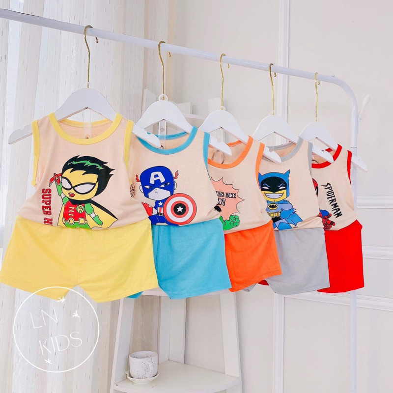 Bộ 3 lỗ thun lạnh túi ZIP cho bé trai K36