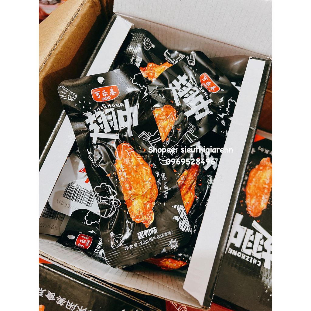 Hộp 30 chiếc cánh giữa gà tẩm mật ong ăn liền Chizhong