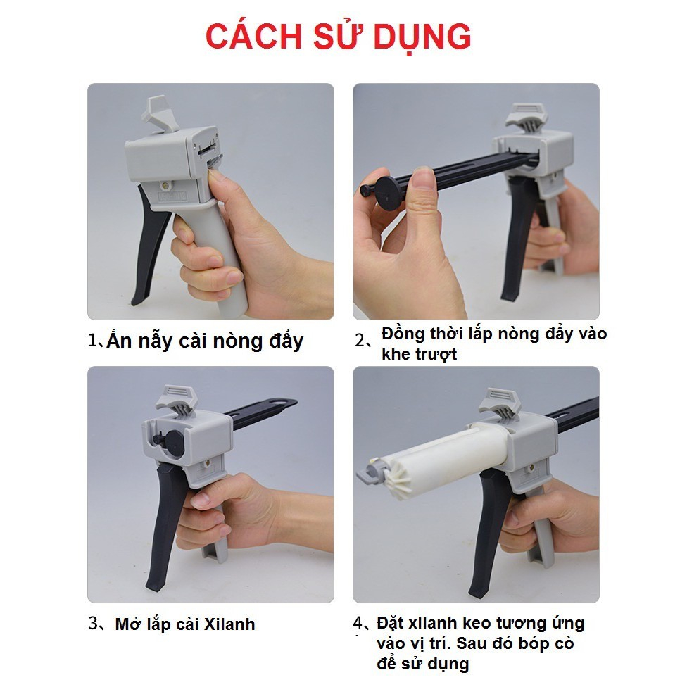 Súng bắn keo 2 thành phần tỉ lệ 10:1 50ml