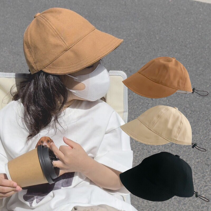 Mũ nón lưỡi trai vành rộng có dấy rút chỉnh đầu cho bé2-7 tuổi