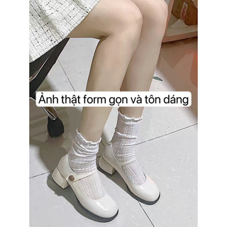 (Mẫu Mới) Giày Búp Bê Form Gọn Da Bóng Đế 5cm (có kèm ảnh thật)