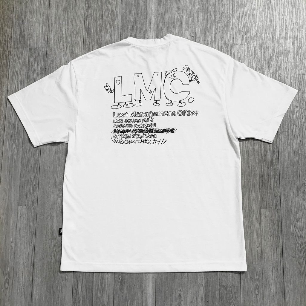 Áo phông tay ngắn LMC tay ngắn unisex chính hãng. Áo thun trắng trẻ trung, thoáng mát và thoải mái