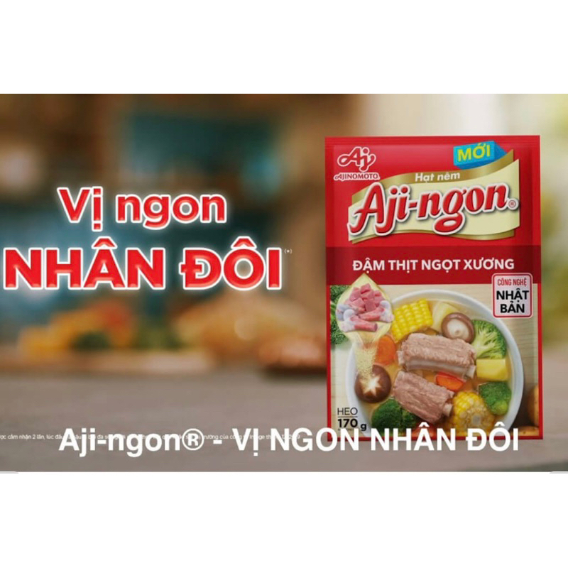 Hạt nêm vị heo Aji-ngon gói 170g và gói 400g