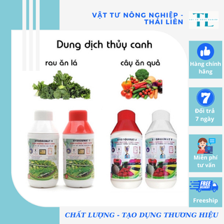  Bộ 2 chai dung dịch dinh dưỡng thủy canh HydroUmat cho rau ăn lá hoặc loại ăn củ quả. Bộ 1lit gồm 2 chai mỗi chai 500ml 