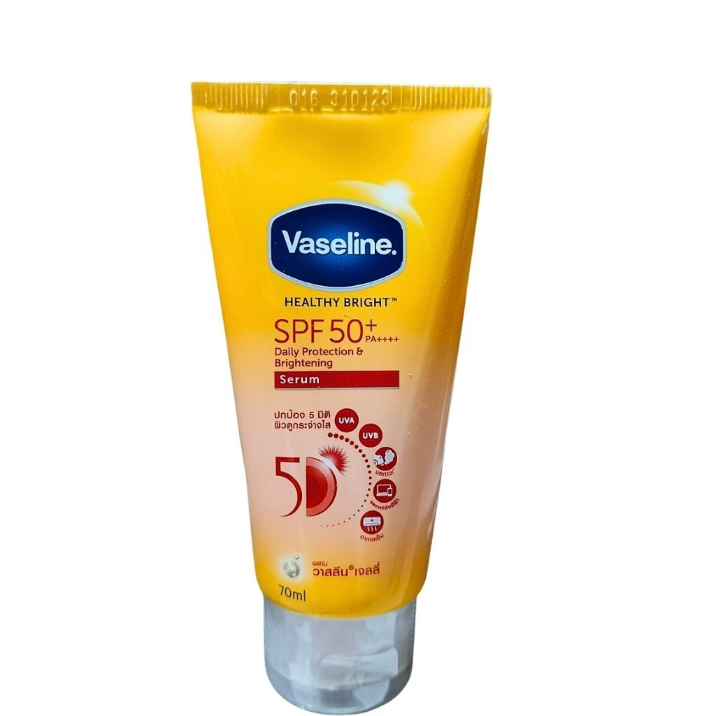 Serum chống nắng cơ thể Vaseline 50x bảo vệ da với SPF 50+ PA++++ giúp da sáng hơn gấp 2X- Hàng tặng 70g