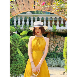 ĐẦM CỔ YẾM KHOÉT EO MAXI MÙA HÈ