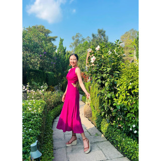 ĐẦM CỔ YẾM KHOÉT EO MAXI MÙA HÈ