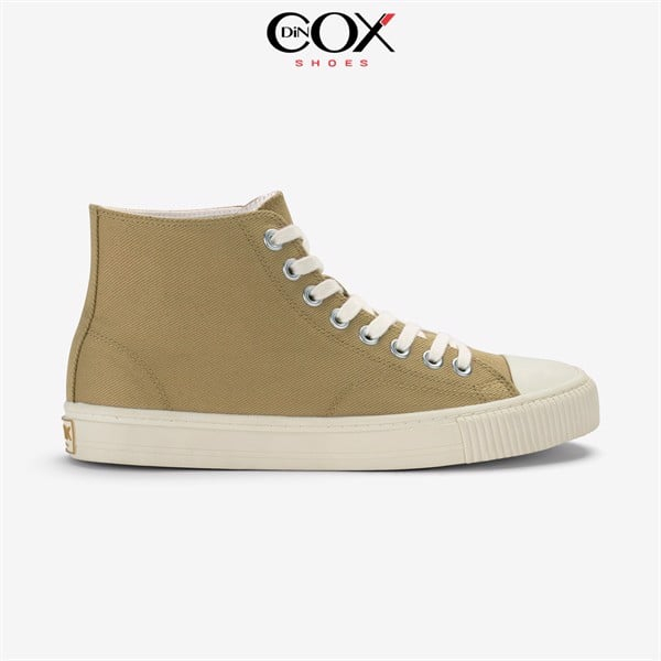 Giày Sneaker Cổ Cao Nam/Nữ Canvas DINCOX E06Hi Yellow Sand