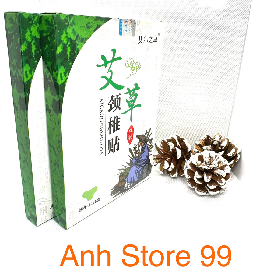 HỘP 12 MIẾNG DÁN NGẢI CỨU CỔ VAI GÁY, GIÚP THẢI ĐỘC, GIẢM ĐAU, GIẢM CÁC TÌNH TRẠNG ĐAU DÂY THẦN KINH KHỚP-anhstore99