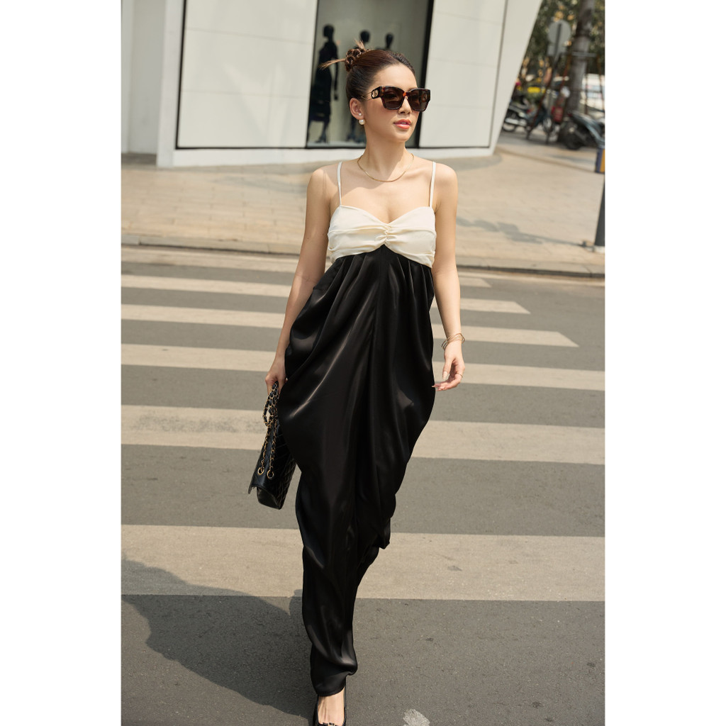 Đầm lụa hai dây Mina - Aurore Cloth