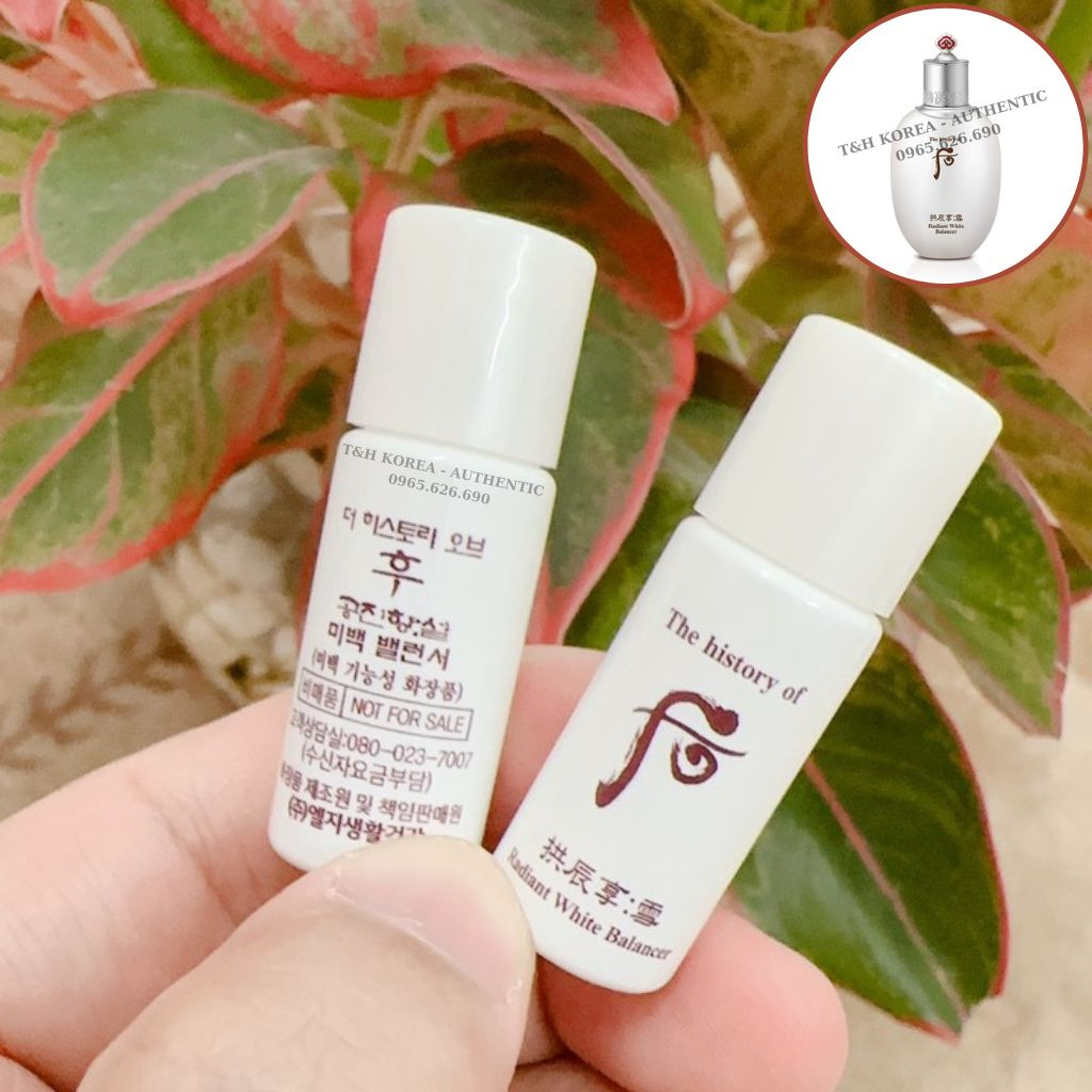 Nước hoa hồng dưỡng trắng và chống lão hoá Whoo Radiant White Balancer 5ml | BigBuy360 - bigbuy360.vn