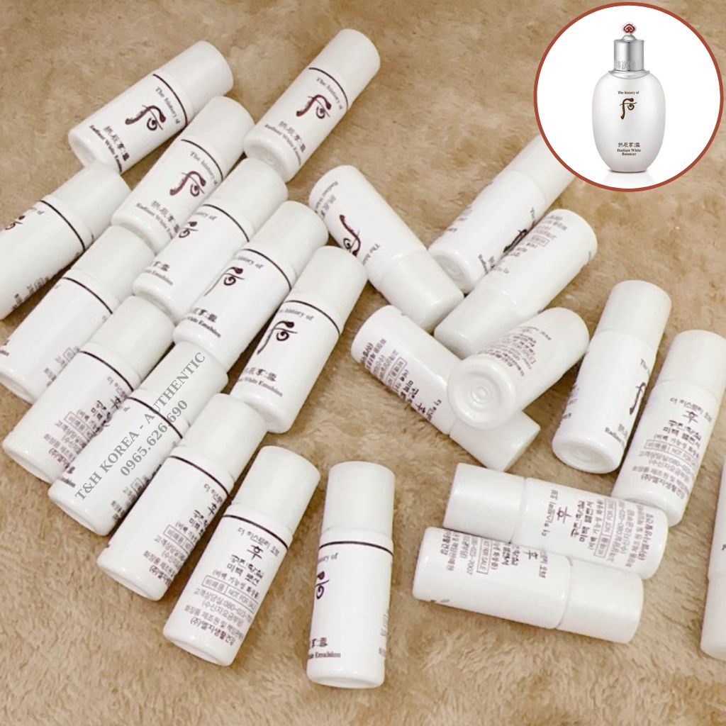 Nước hoa hồng dưỡng trắng và chống lão hoá Whoo Radiant White Balancer 5ml | BigBuy360 - bigbuy360.vn