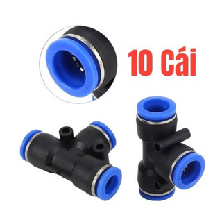 Bộ 10 cái t nối ống phun sương, khí nén chữ t 8mm