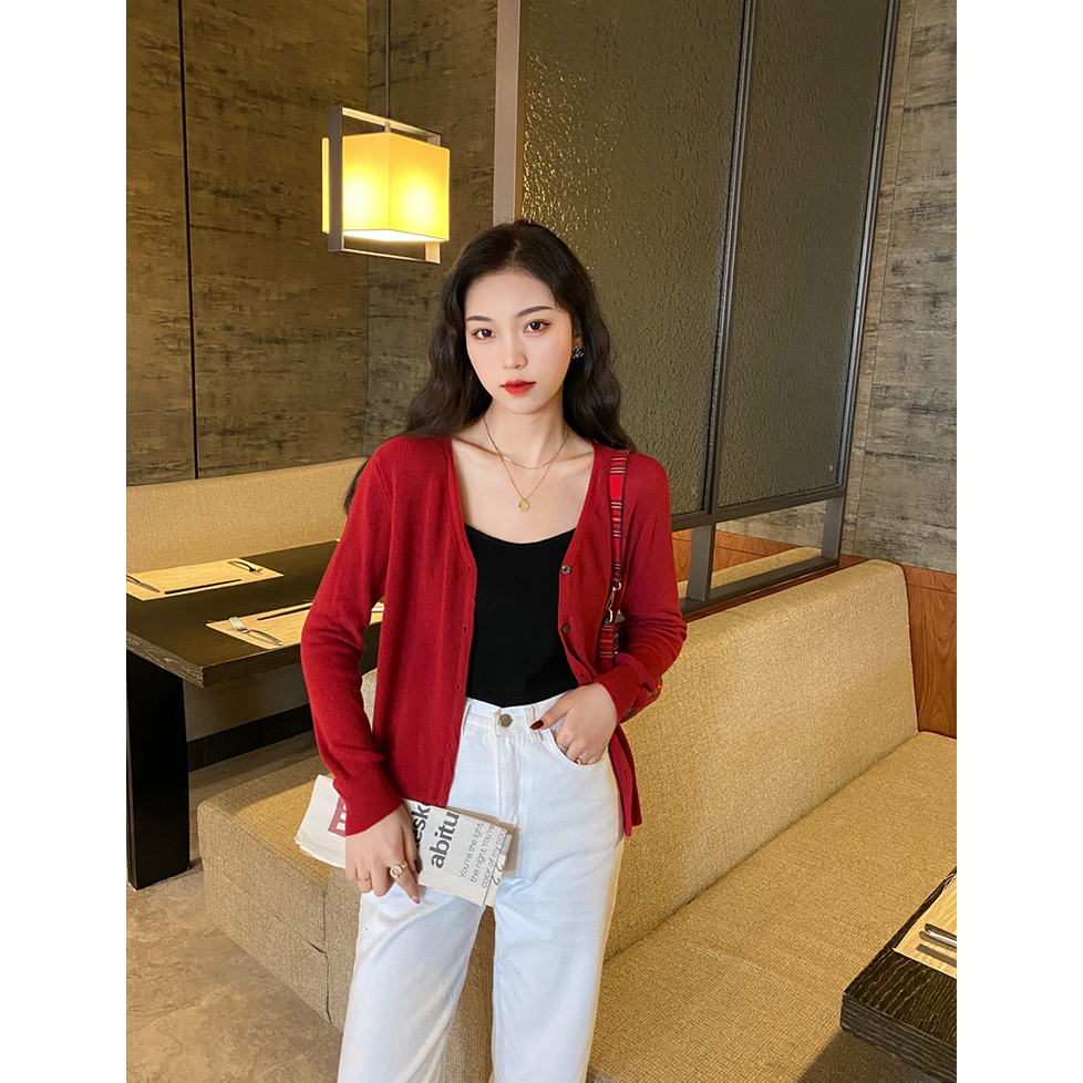 Áo hai dây nữ trơn, áo ba lỗ nữ trơn len tăm