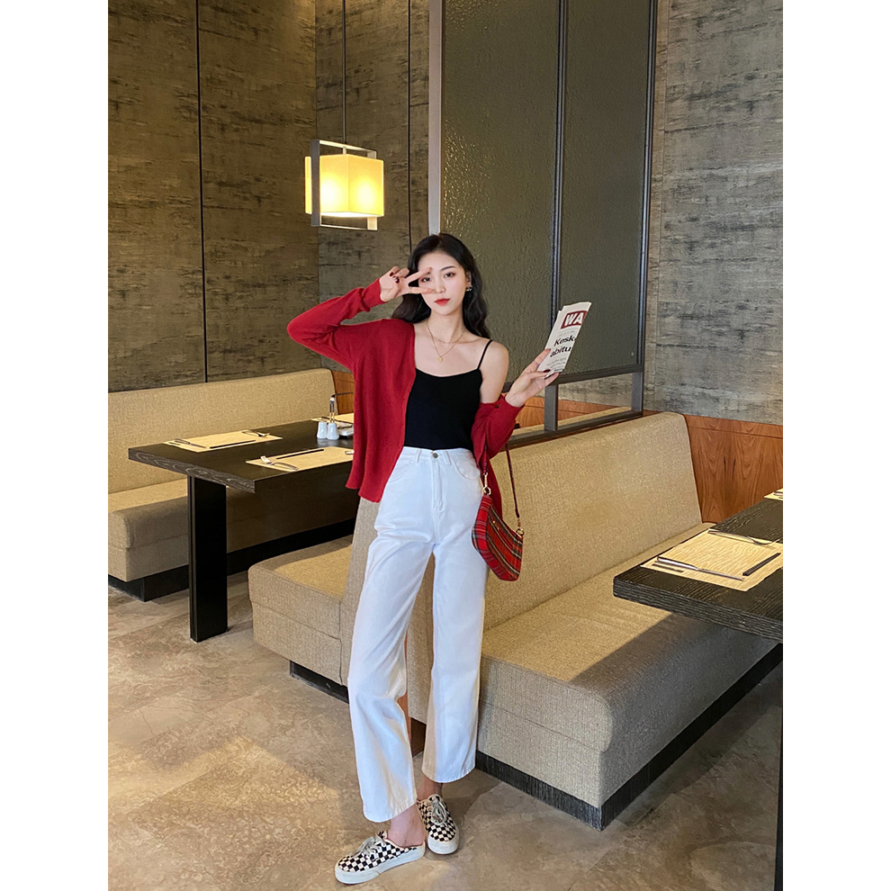 Áo hai dây nữ trơn, áo ba lỗ nữ trơn len tăm