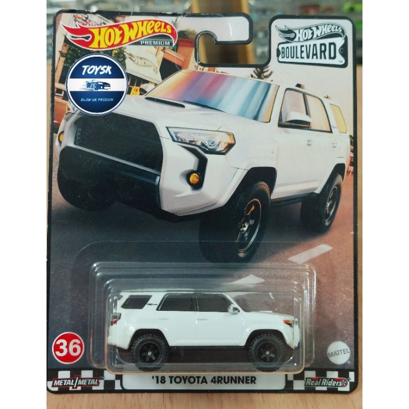 ToysK xe mô hình tĩnh hotwheels 18 Toyota 4runner Trắng tỉ lệ 1:64