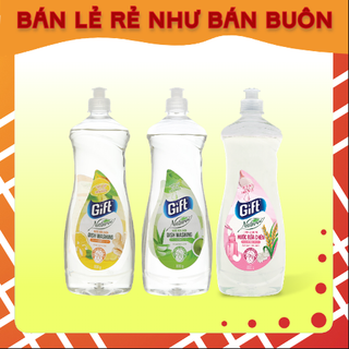 Nước rửa chén gift matcha trà xanh, chanh gừng, cám gạo 800g
