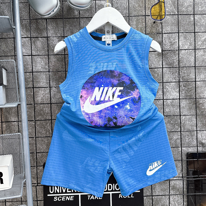 Bộ sát nách, sét cộc bé trai bé gái vải thông hơi siêu mát Ni03