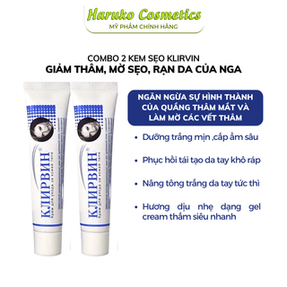 Combo 2 tuýp kem mờ sẹo klirvin nga 25g giảm thâm, mờ sẹo, mờ rạn da