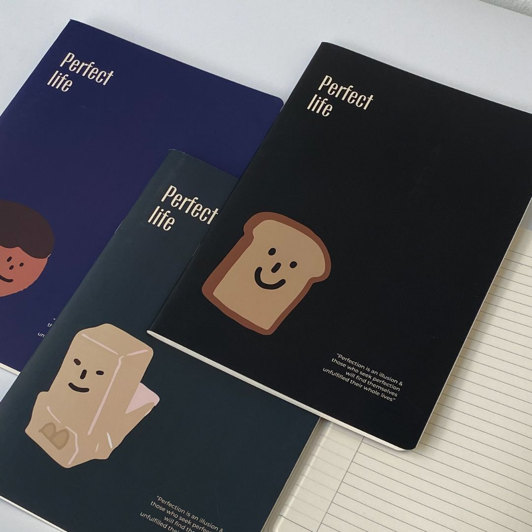 Vở kẻ ngang caro grid 80 120 trang ghi chép studygram Crabit Perfect Life