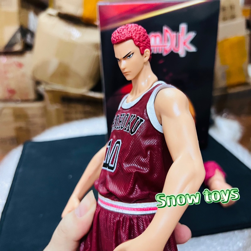 Mô hình Slam Dunk - Mô hình nhân vật Hanamichi Sakuragi có 2 đầu thay thế cực nét cao to cầm chắc tay