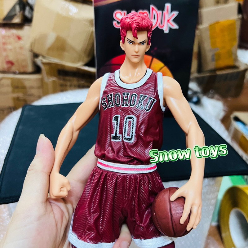 Mô hình Slam Dunk - Mô hình nhân vật Hanamichi Sakuragi có 2 đầu thay thế cực nét cao to cầm chắc tay