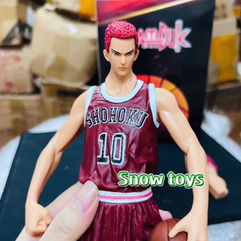 Mô hình Slam Dunk - Mô hình nhân vật Hanamichi Sakuragi có 2 đầu thay thế cực nét cao to cầm chắc tay